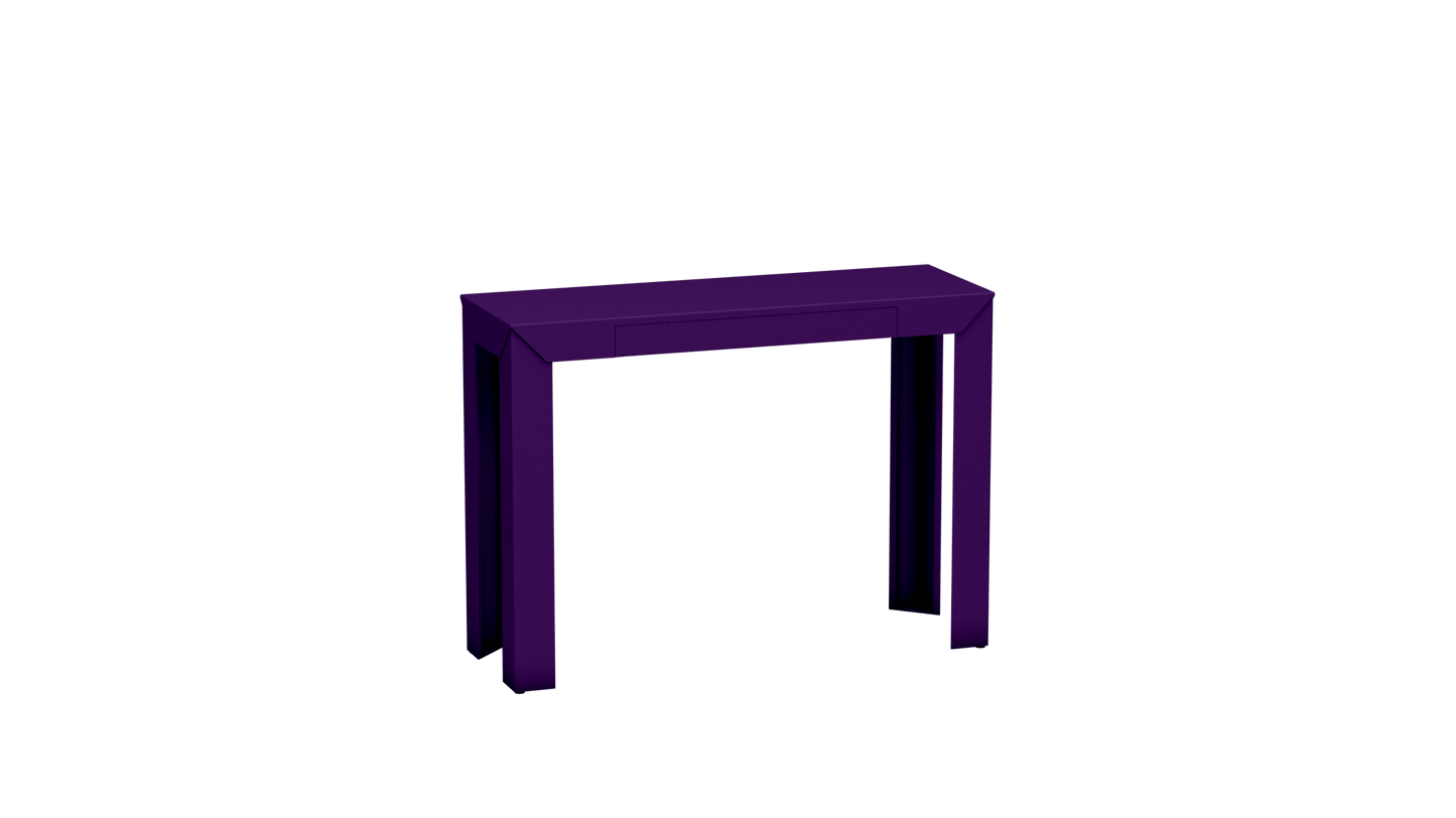 Console rectangulaire en métal avec tiroir 103cm Zef - MATIERE GRISE - La Maison MilanaiseUltra Violet 172Droits
