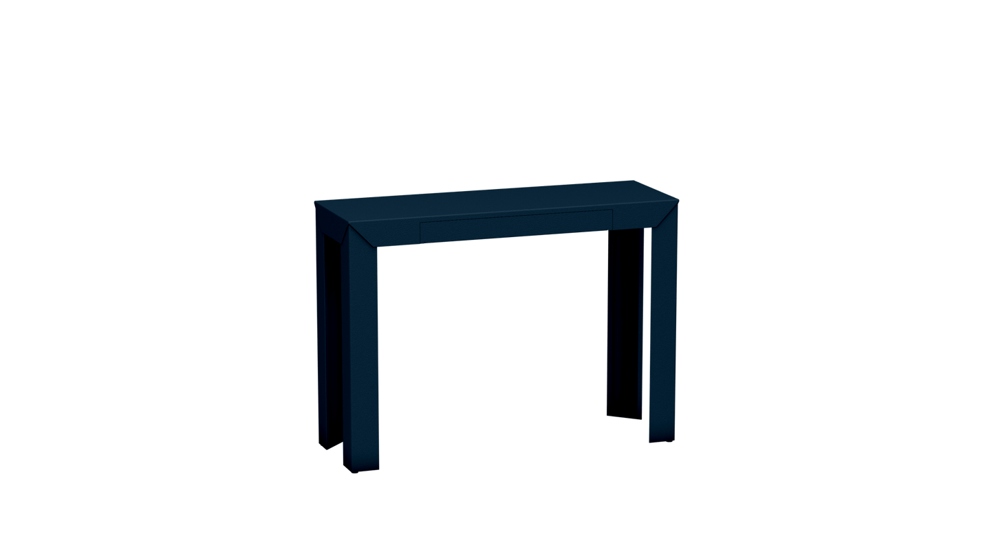Console rectangulaire en métal avec tiroir 103cm Zef - MATIERE GRISE - La Maison MilanaiseDenim 007Droits