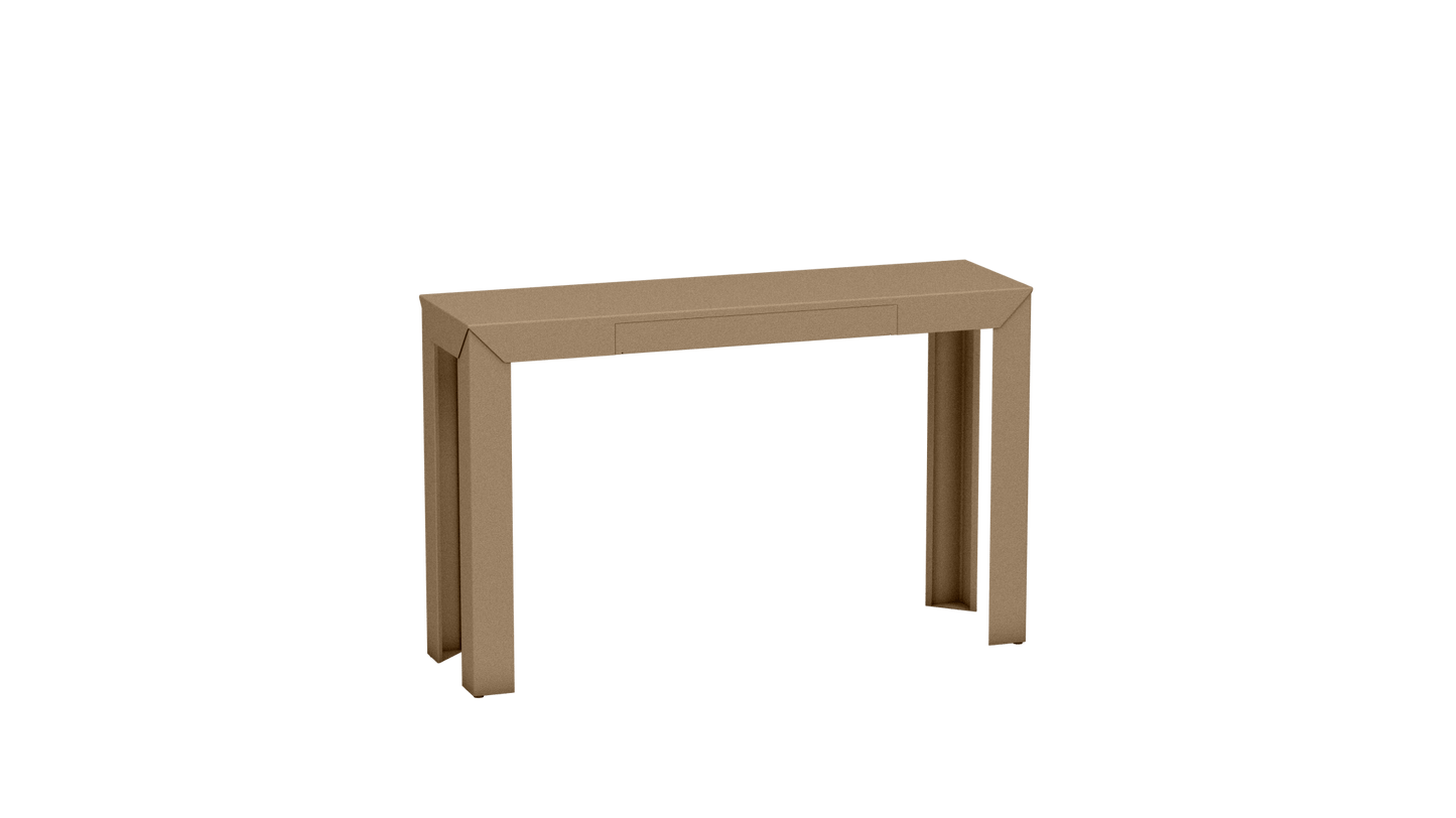 Console rectangulaire en métal avec tiroir 120cm Zef - MATIERE GRISE - La Maison MilanaiseSable 018Droits