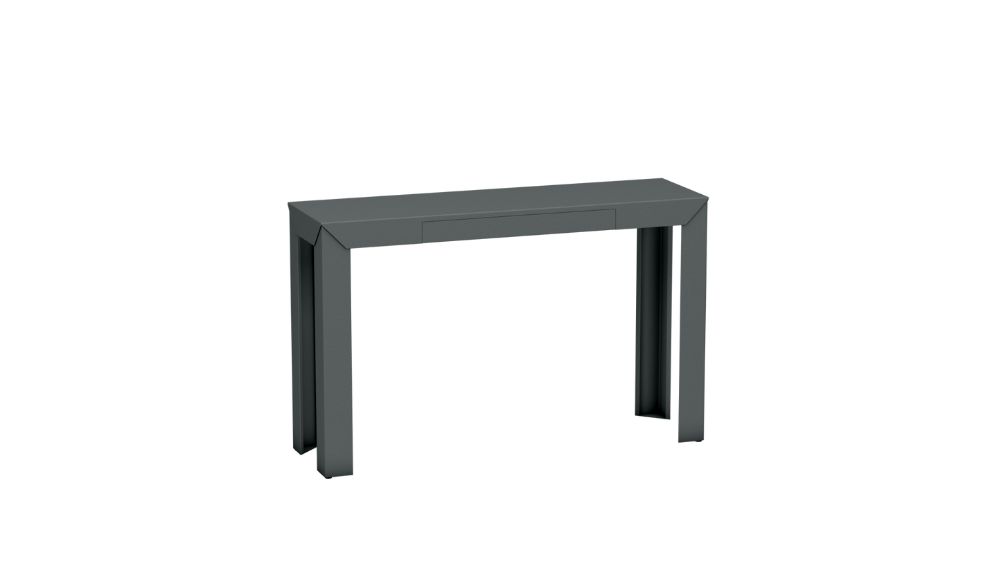 Console rectangulaire en métal avec tiroir 120cm Zef - MATIERE GRISE - La Maison MilanaiseOrage 221Droits