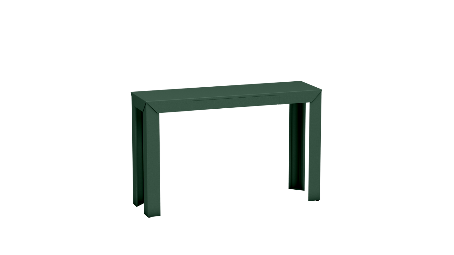 Console rectangulaire en métal avec tiroir 120cm Zef - MATIERE GRISE - La Maison MilanaiseOlive 121Droits