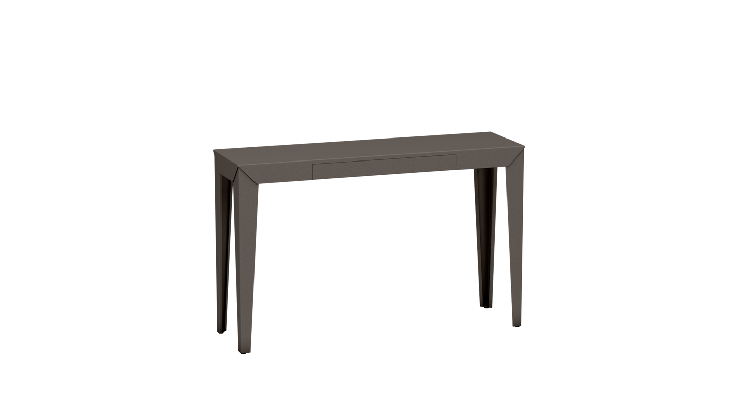 Console rectangulaire en métal avec tiroir 120cm Zef - MATIERE GRISE - La Maison MilanaiseTaupe 192Fuselés
