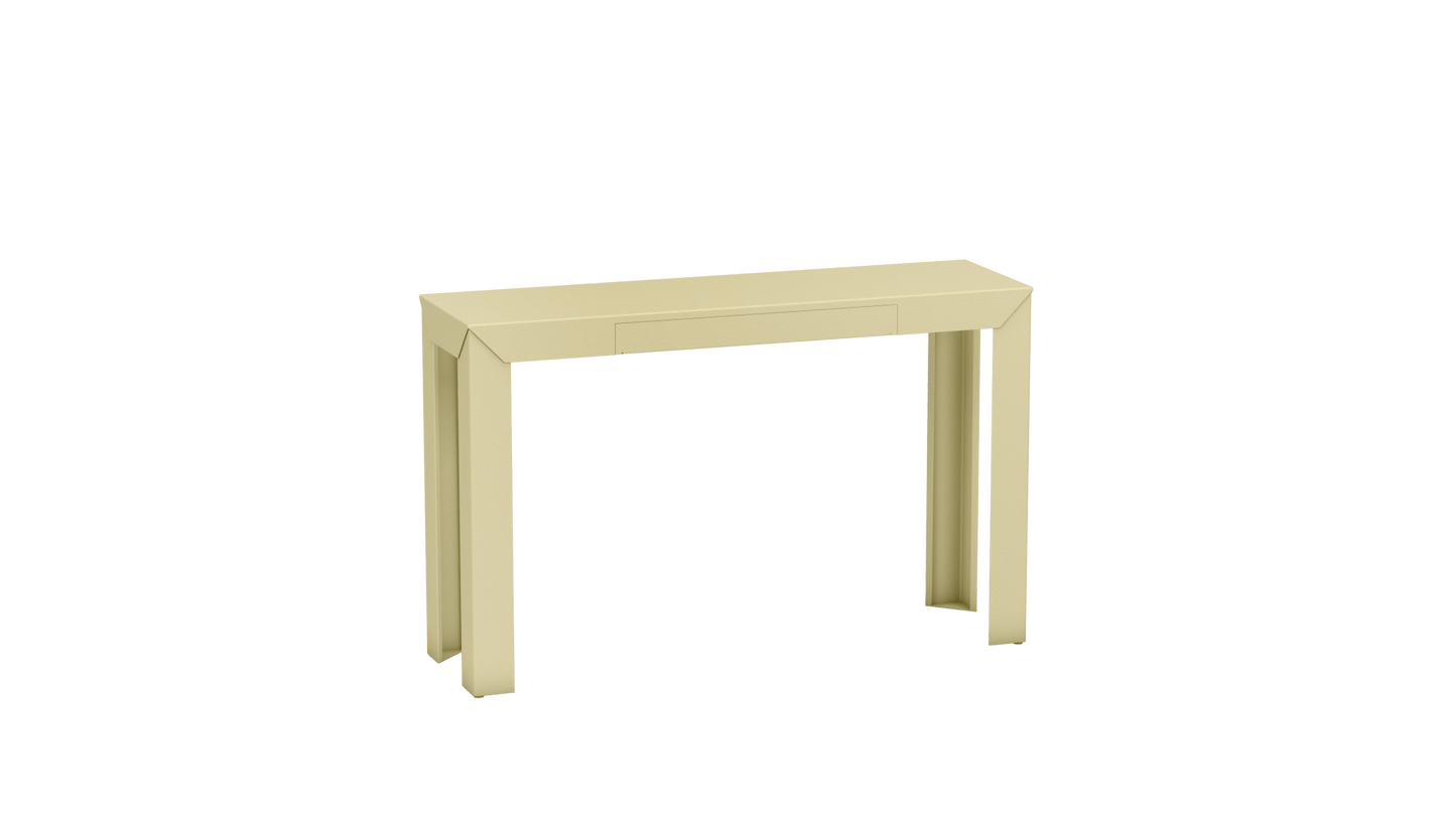 Console rectangulaire en métal avec tiroir 120cm Zef - MATIERE GRISE - La Maison MilanaiseChampagne 231Droits