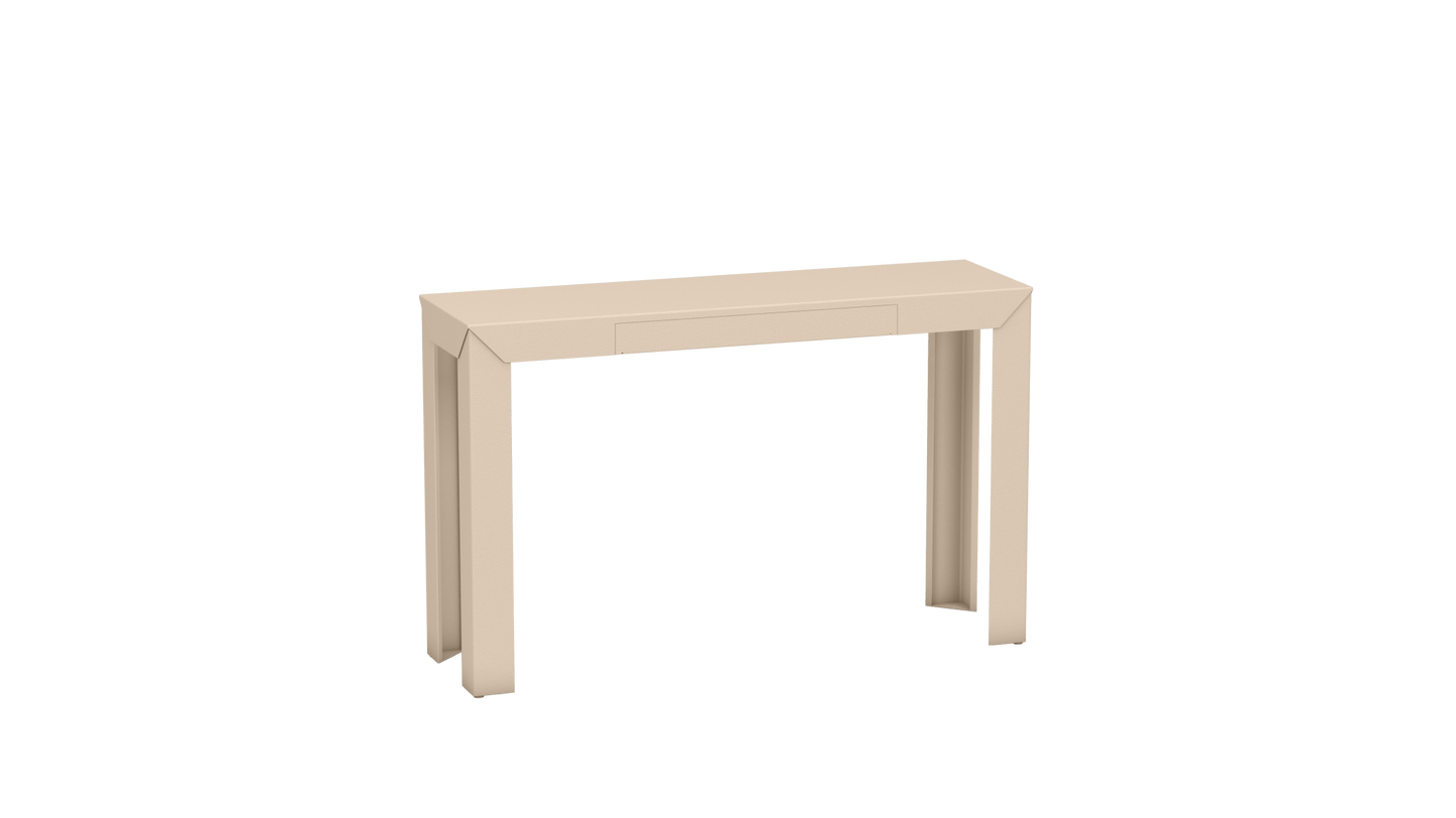 Console rectangulaire en métal avec tiroir 120cm Zef - MATIERE GRISE - La Maison MilanaiseEggshell 161Droits