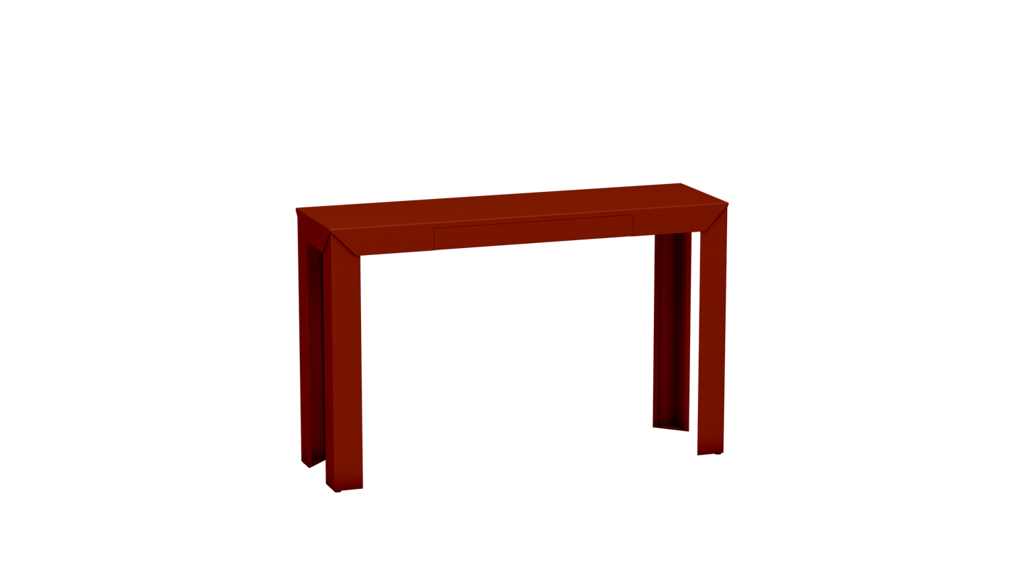 Console rectangulaire en métal avec tiroir 120cm Zef - MATIERE GRISE - La Maison MilanaiseTerracotta 142Droits