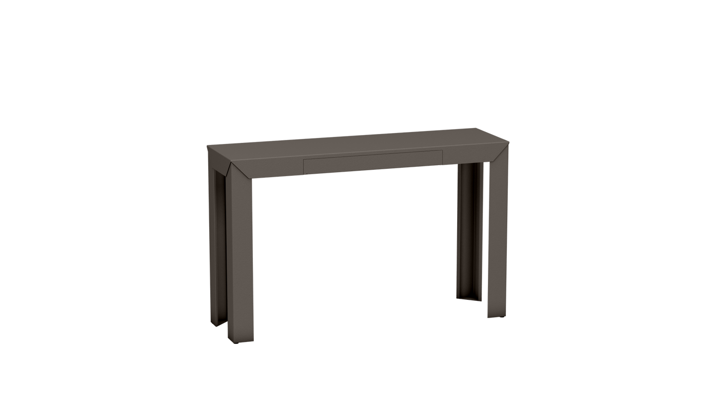 Console rectangulaire en métal avec tiroir 120cm Zef - MATIERE GRISE - La Maison MilanaiseTaupe 192Droits