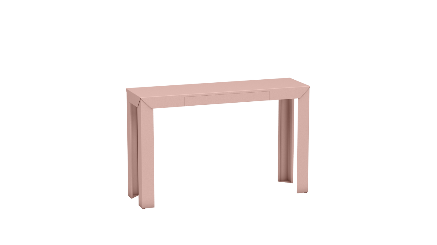 Console rectangulaire en métal avec tiroir 120cm Zef - MATIERE GRISE - La Maison MilanaiseBaby pink 162Droits