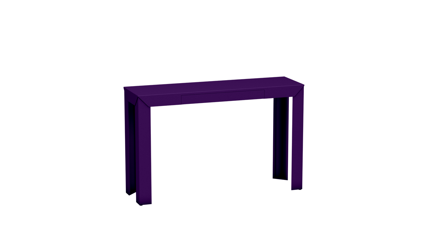 Console rectangulaire en métal avec tiroir 120cm Zef - MATIERE GRISE - La Maison MilanaiseUltra Violet 172Droits
