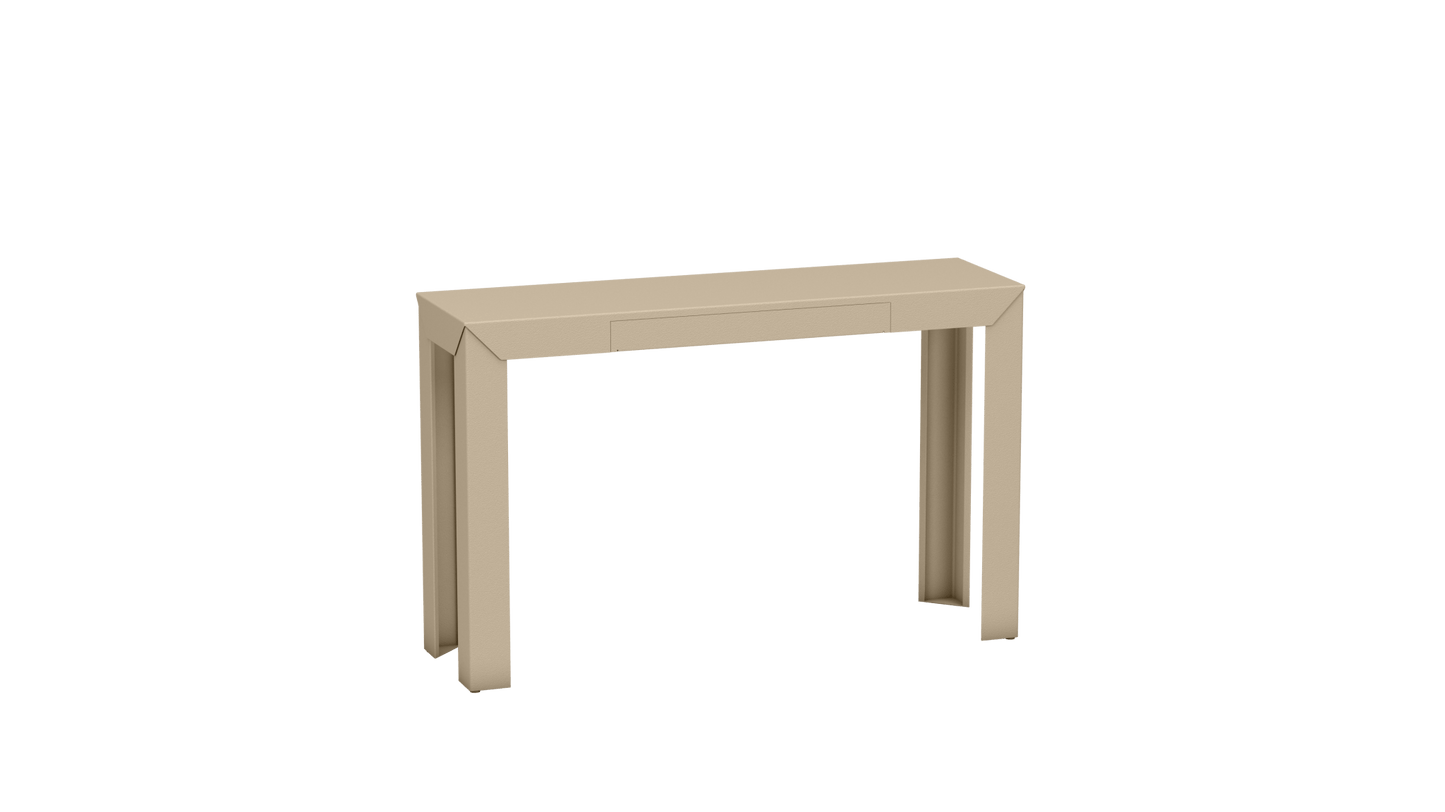 Console rectangulaire en métal avec tiroir 120cm Zef - MATIERE GRISE - La Maison MilanaiseCrème 190Droits