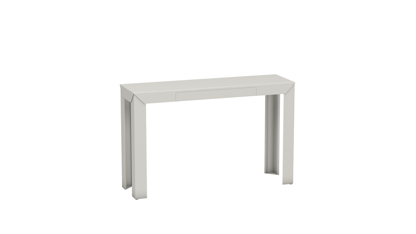 Console rectangulaire en métal avec tiroir 120cm Zef - MATIERE GRISE - La Maison MilanaiseCraie 023Droits