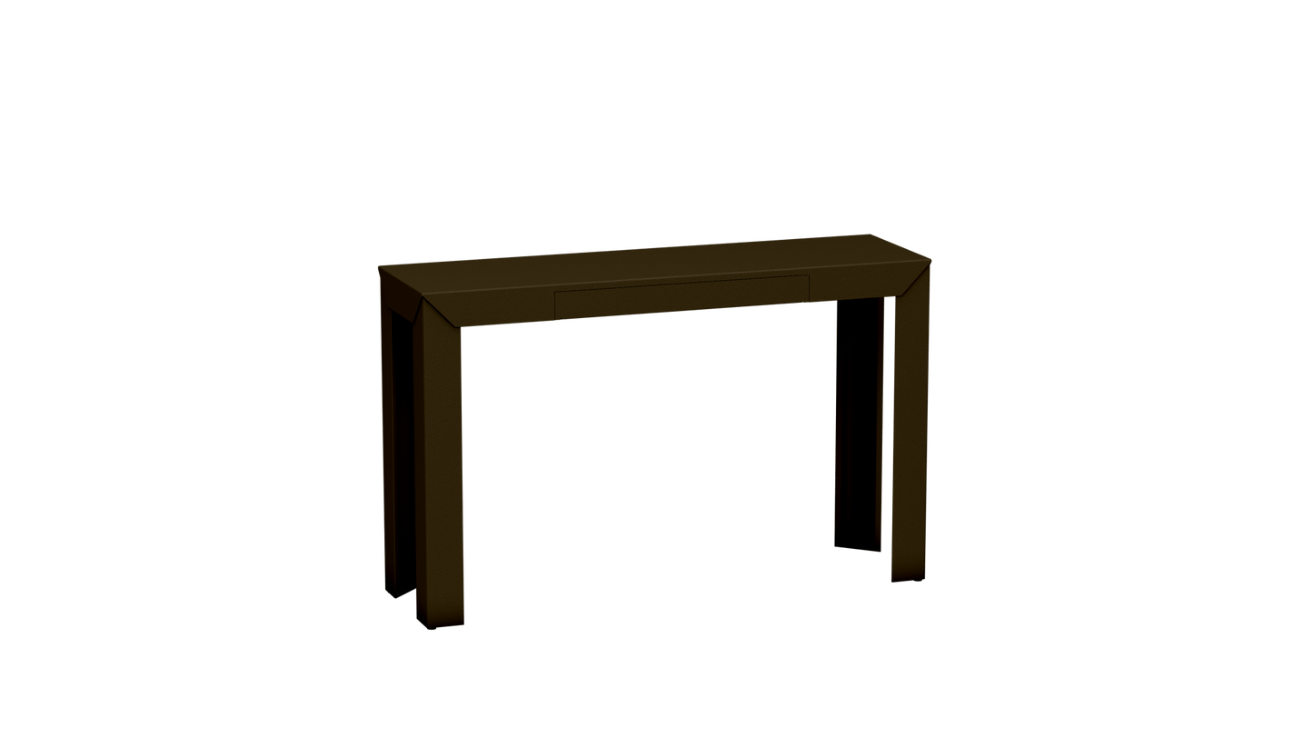 Console rectangulaire en métal avec tiroir 120cm Zef - MATIERE GRISE - La Maison MilanaiseBronze 181Droits