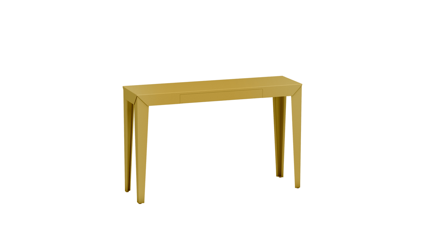 Console rectangulaire en métal avec tiroir 120cm Zef - MATIERE GRISE - La Maison MilanaiseLaiton 230Fuselés