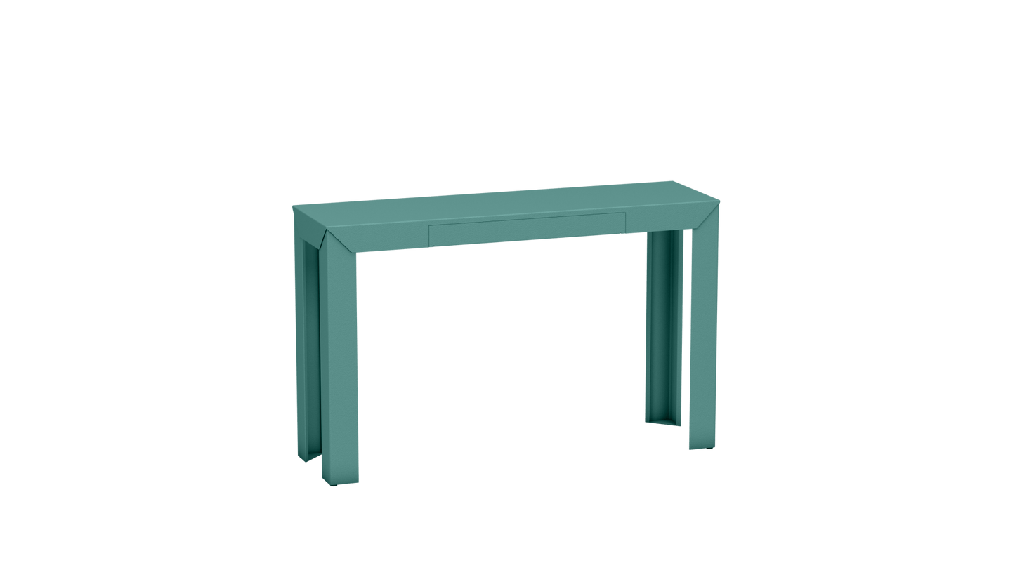 Console rectangulaire en métal avec tiroir 120cm Zef - MATIERE GRISE - La Maison MilanaiseCeladon 006Droits