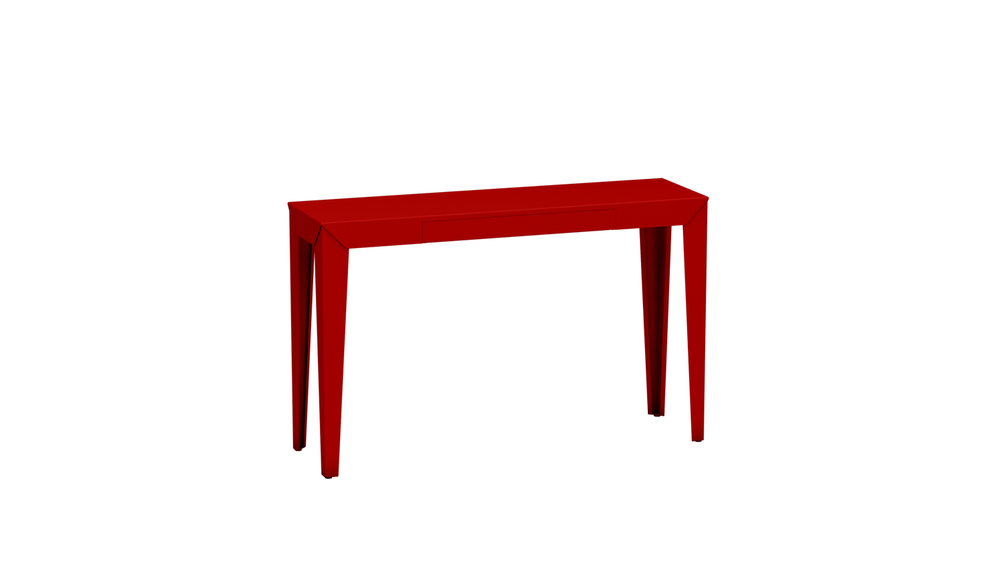 Console rectangulaire en métal avec tiroir 120cm Zef - MATIERE GRISE - La Maison MilanaiseVermillon 012Fuselés