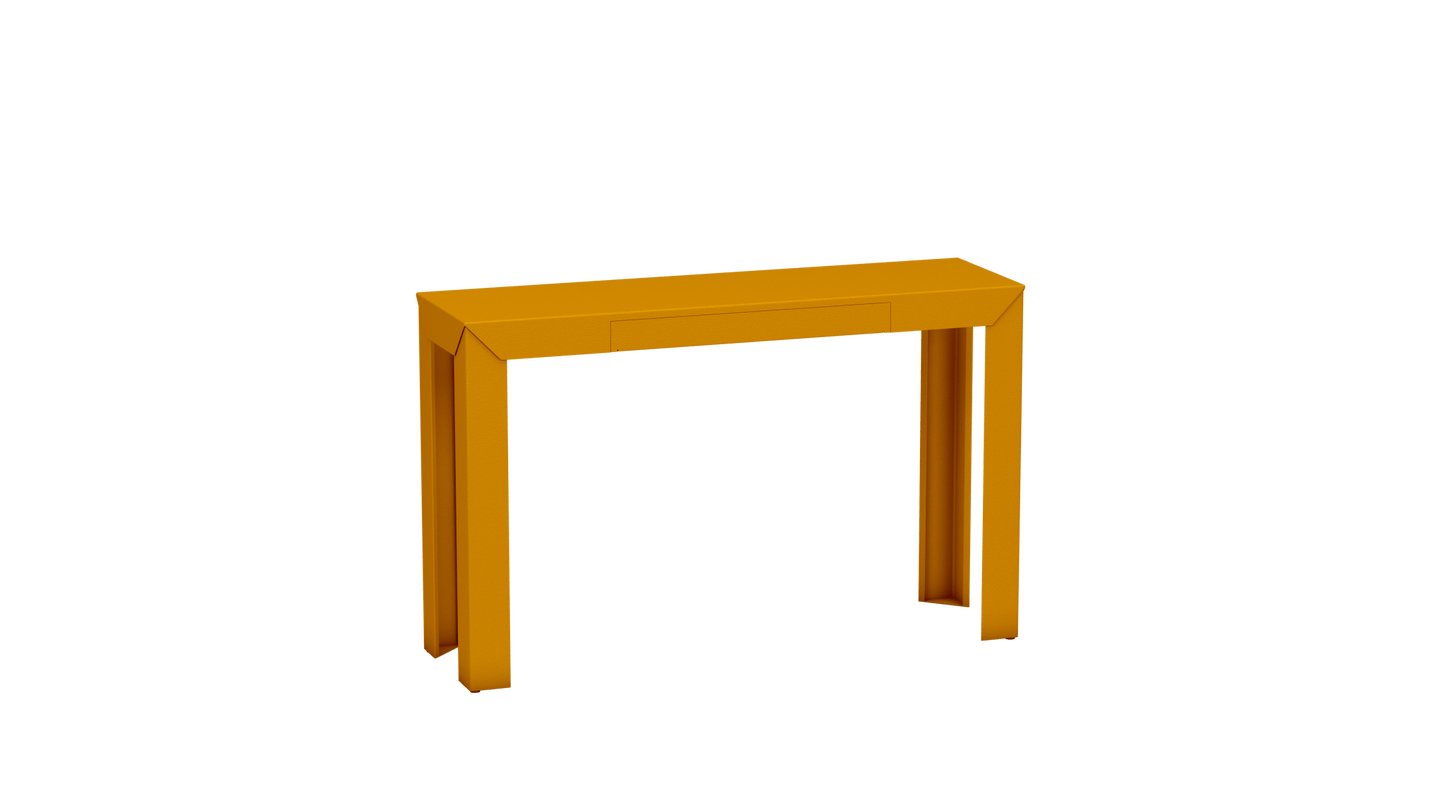 Console rectangulaire en métal avec tiroir 120cm Zef - MATIERE GRISE - La Maison MilanaiseSafran 131Droits