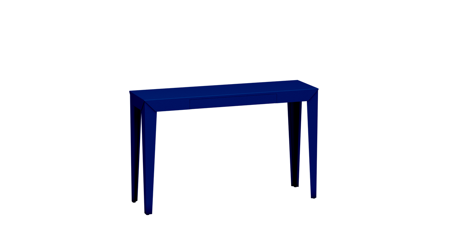 Console rectangulaire en métal avec tiroir 120cm Zef - MATIERE GRISE - La Maison MilanaiseBleu pur 112Fuselés