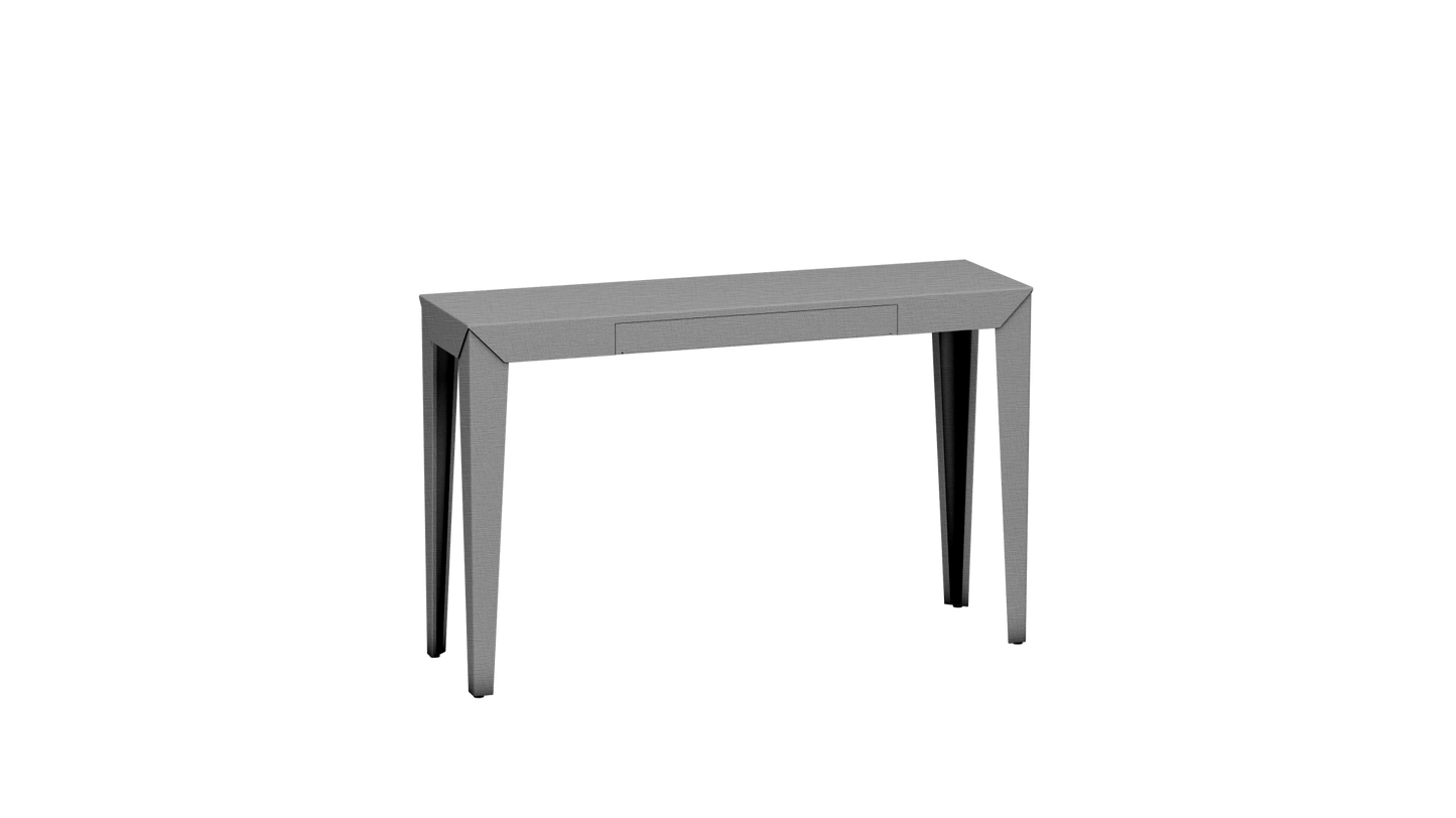 Console rectangulaire en métal avec tiroir 120cm Zef - MATIERE GRISE - La Maison MilanaiseBrut Vernis Brillant 020Droits