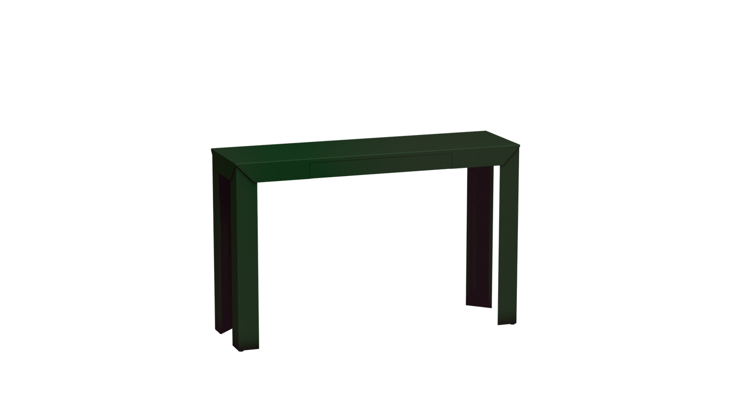 Console rectangulaire en métal avec tiroir 120cm Zef - MATIERE GRISE - La Maison MilanaiseJekyll 123Droits