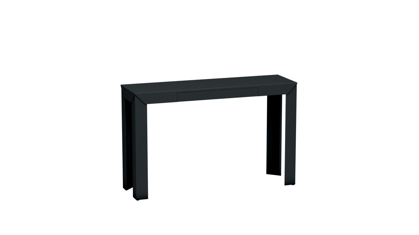 Console rectangulaire en métal avec tiroir 120cm Zef - MATIERE GRISE - La Maison MilanaiseAnthracite 222Droits