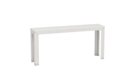 Console rectangulaire en métal avec tiroir 160cm Zef - MATIERE GRISE - La Maison MilanaiseBlanc 001Droits