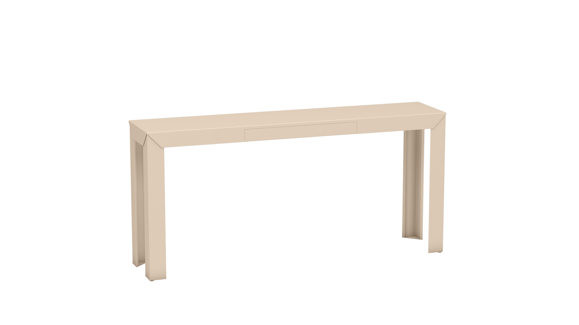 Console rectangulaire en métal avec tiroir 160cm Zef - MATIERE GRISE - La Maison MilanaiseEggshell 161Droits