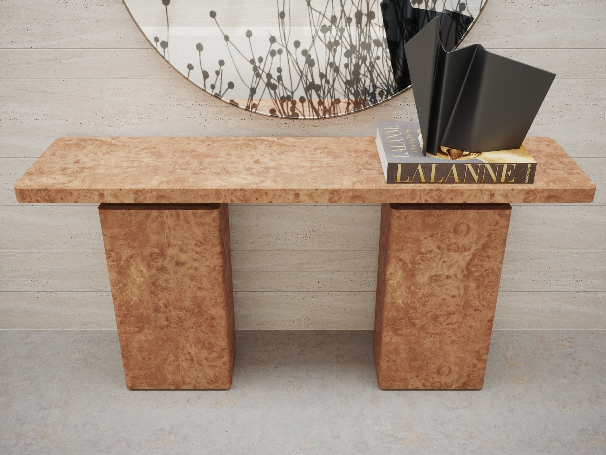 Console rectangulaire INES RC – Châtaignier et bronze - ULTRA MOBILI - La Maison MilanaiseCINRC180