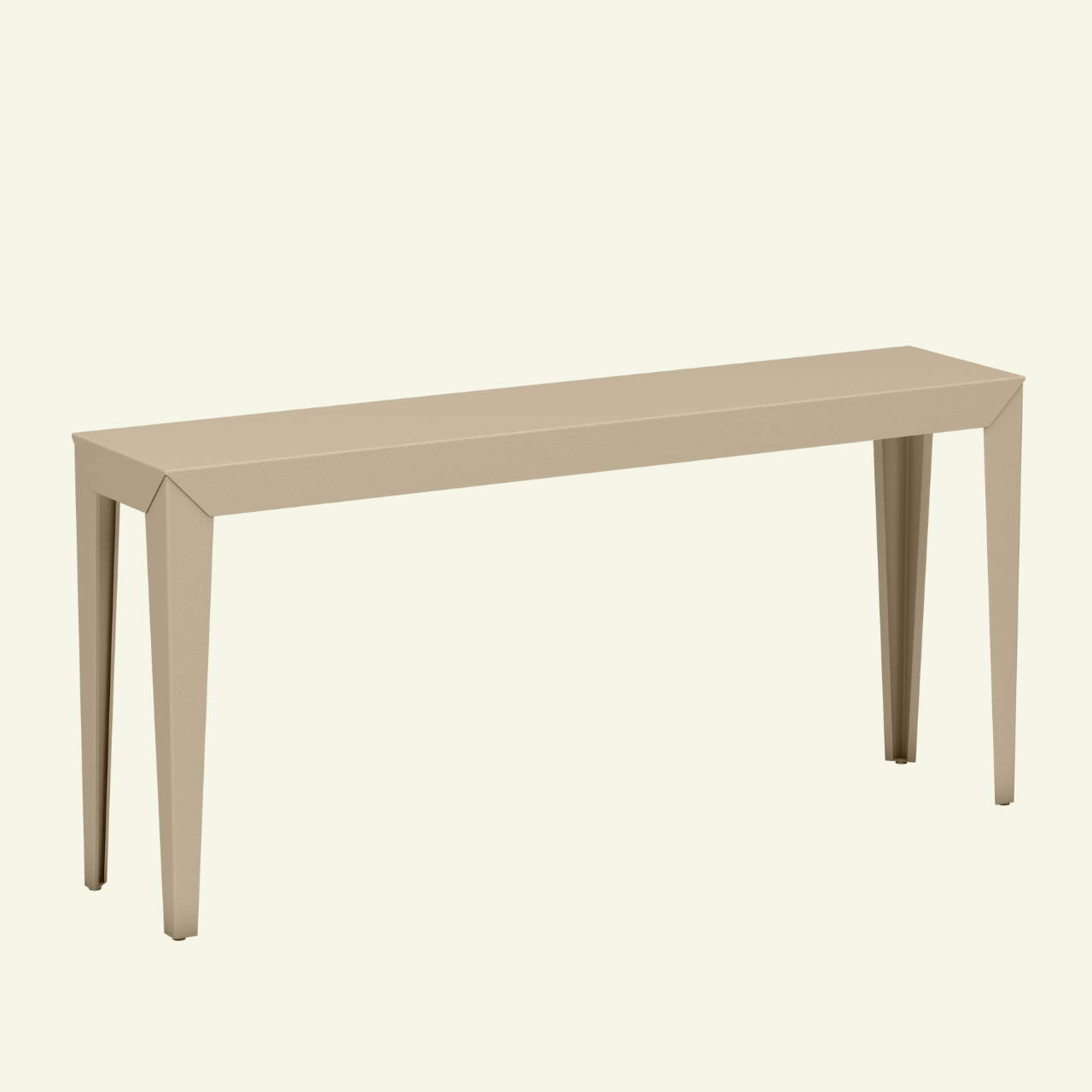 Console ZEF 160cm – Ligne fine & design outdoor - MATIERE GRISE - La Maison MilanaiseCONSOLEEXT160ZEFEggshell 161Droits