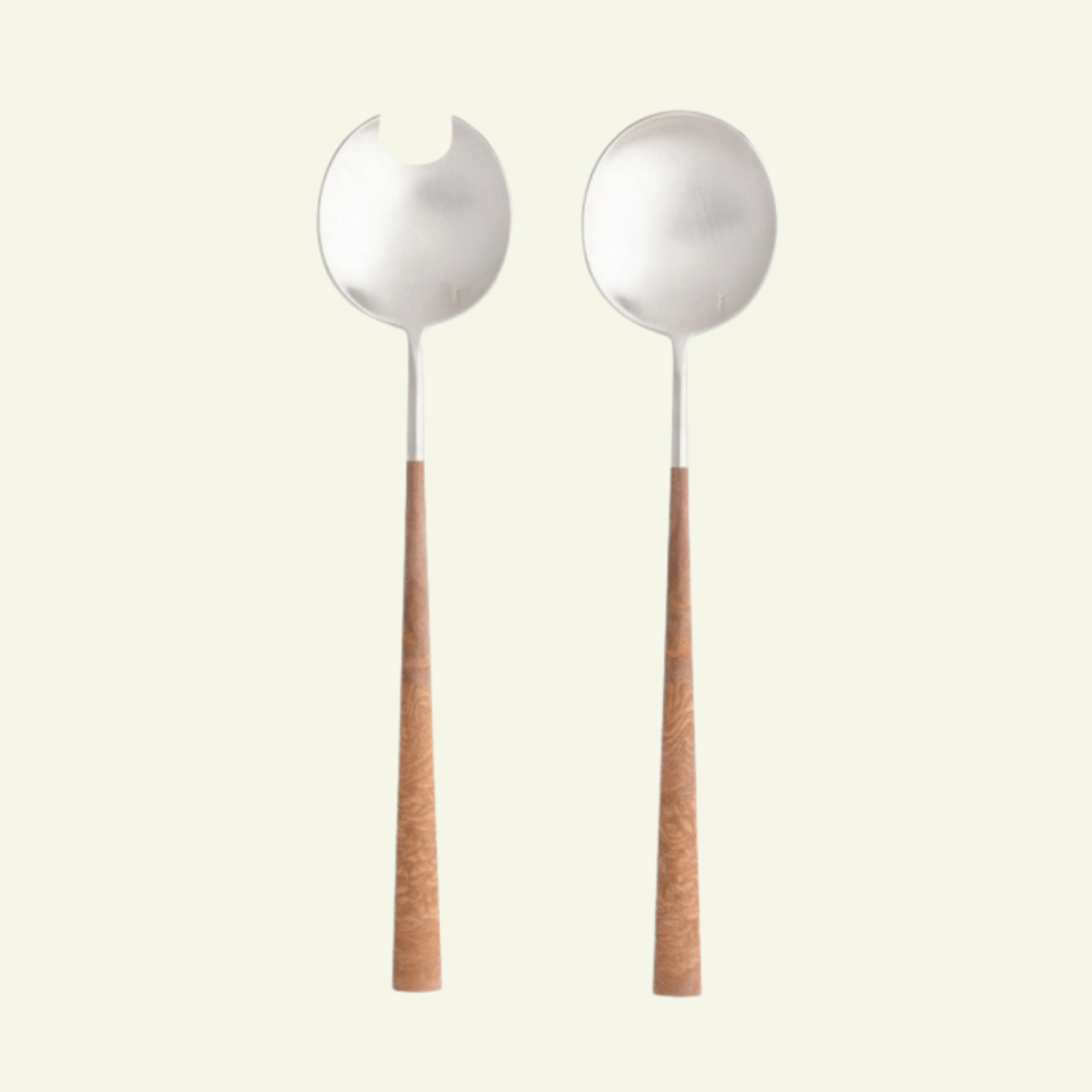 Couverts à salade en inox Mito, Bois foncé - COSTA NOVA - La Maison MilanaiseC20559MITO