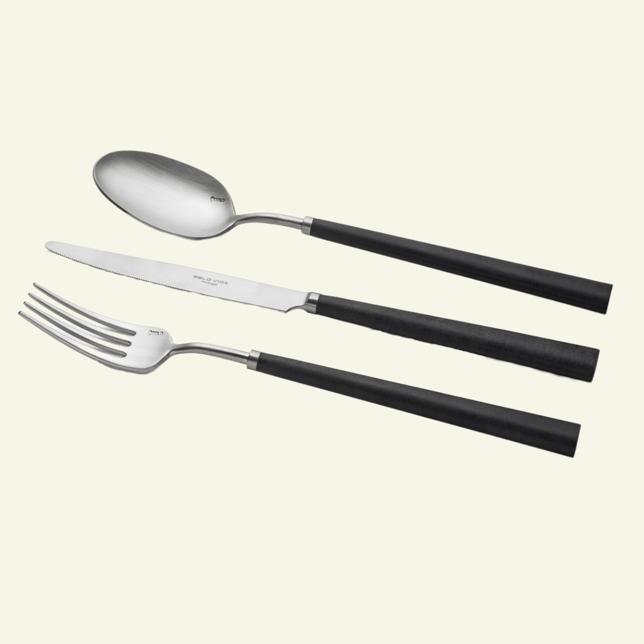 Couverts YUME en inox 18/10 – Minimalisme sensuel & finitions brossées d’exception - BELO INOX - La Maison MilanaiseYUME - 1Brossé24 Pièces