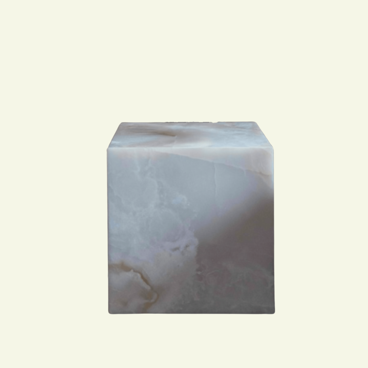 Cube en marbre ou onyx Logos 35 - MANIFESTE - La Maison MilanaiseLOGOS35BlancOnyx Blanc
