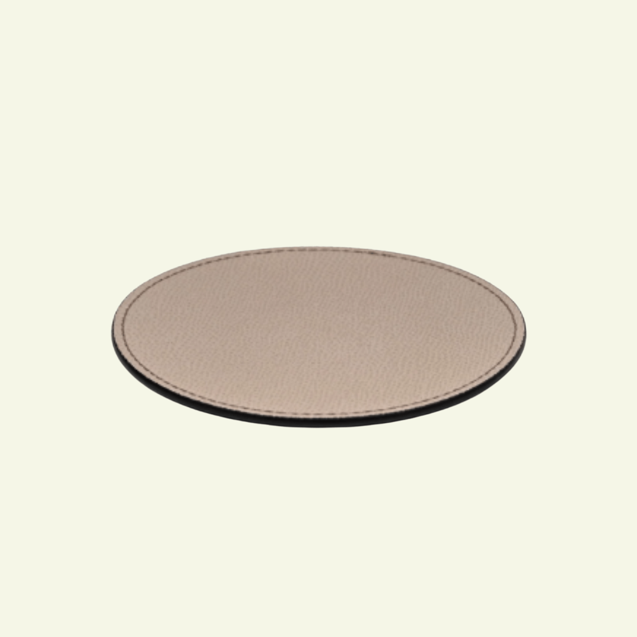 Dessous de verre rond en cuir - PINETTI - La Maison MilanaiseØ10cmBlanc