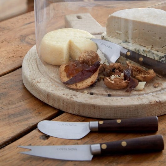 Ensemble de 3 couteaux à fromage en inox et bois - COSTA NOVA - La Maison MilanaiseC20663FROMAGE