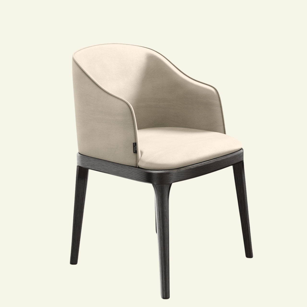 Fauteuil DAMBLE – Élégance compacte et confort enveloppant - IMPÉRIAL LINE - La Maison MilanaiseNubuck Terracotta & Pieds Tabacco