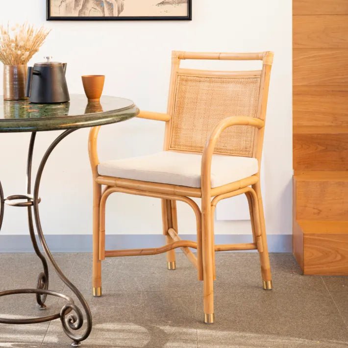 Fauteuil de table RIVIERA – Élégance naturelle & confort raffiné - KOK MAISON - La Maison Milanaise462RIVIERA - 6Noir