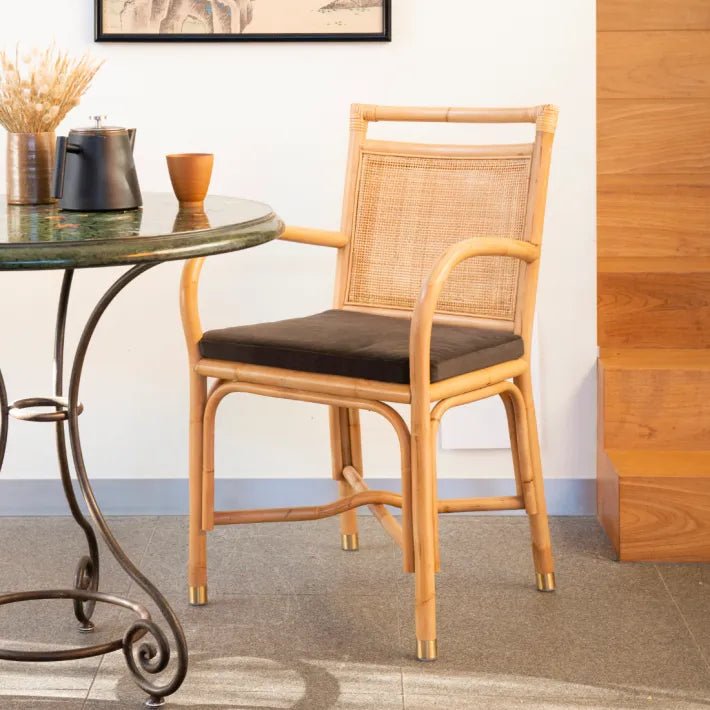 Fauteuil de table RIVIERA – Élégance naturelle & confort raffiné - KOK MAISON - La Maison Milanaise462RIVIERA - 6Noir