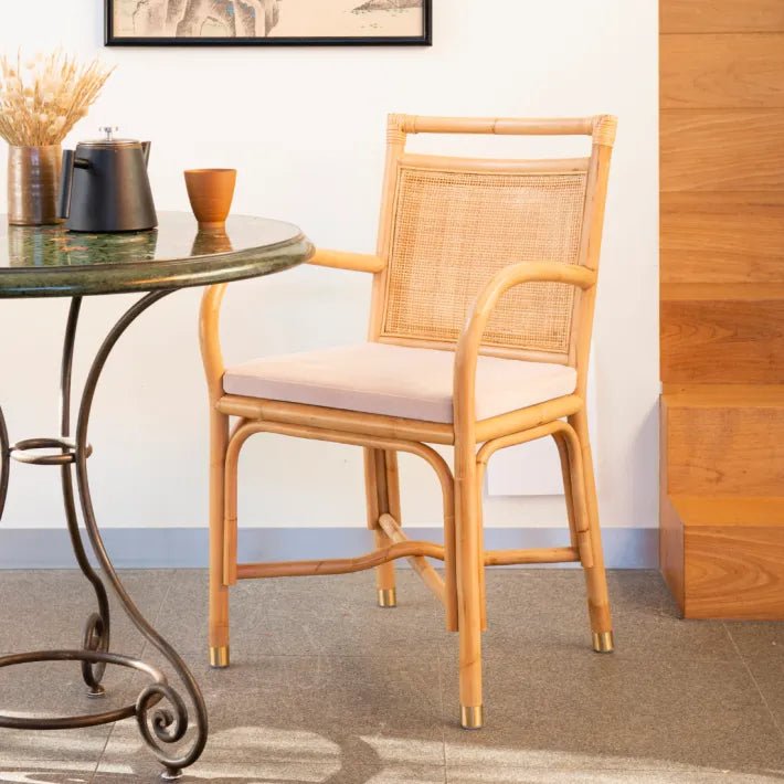 Fauteuil de table RIVIERA – Élégance naturelle & confort raffiné - KOK MAISON - La Maison Milanaise462RIVIERA - 6Noir