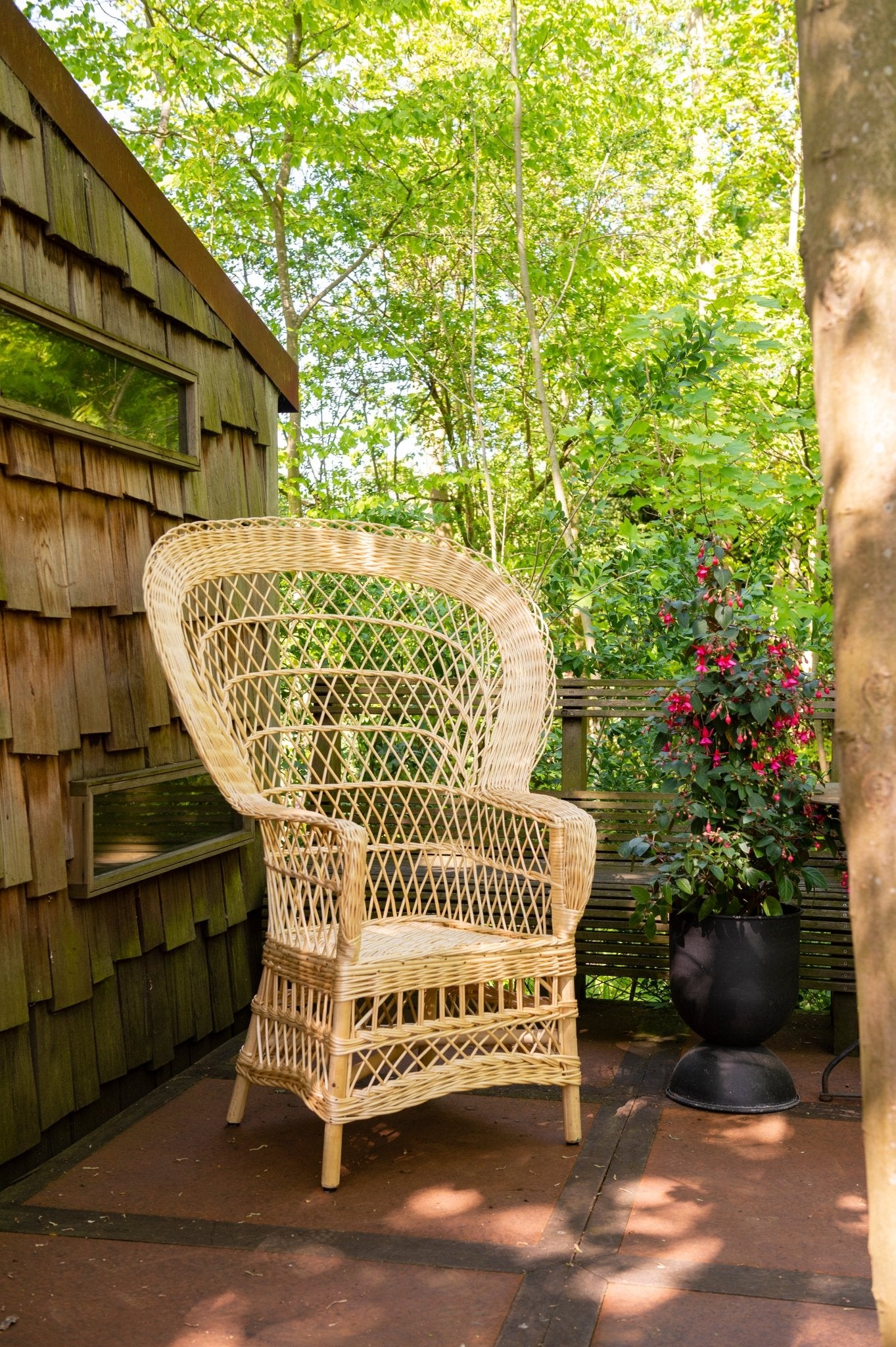 Fauteuil en osier EVENTAIL – KOK MAISON - La Maison MilanaiseEVENTAIL - 4naturelAvec coussin