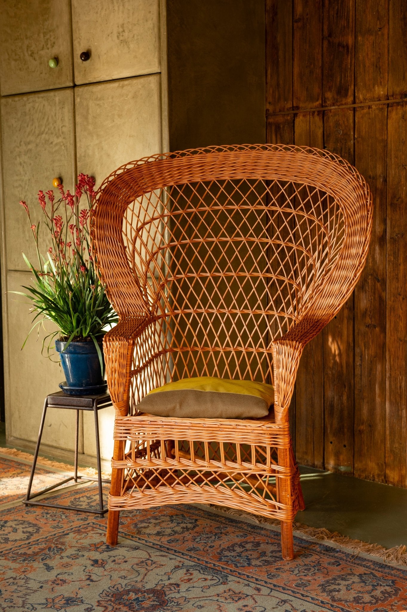Fauteuil en osier EVENTAIL – KOK MAISON - La Maison MilanaiseEVENTAIL - 4naturelAvec coussin