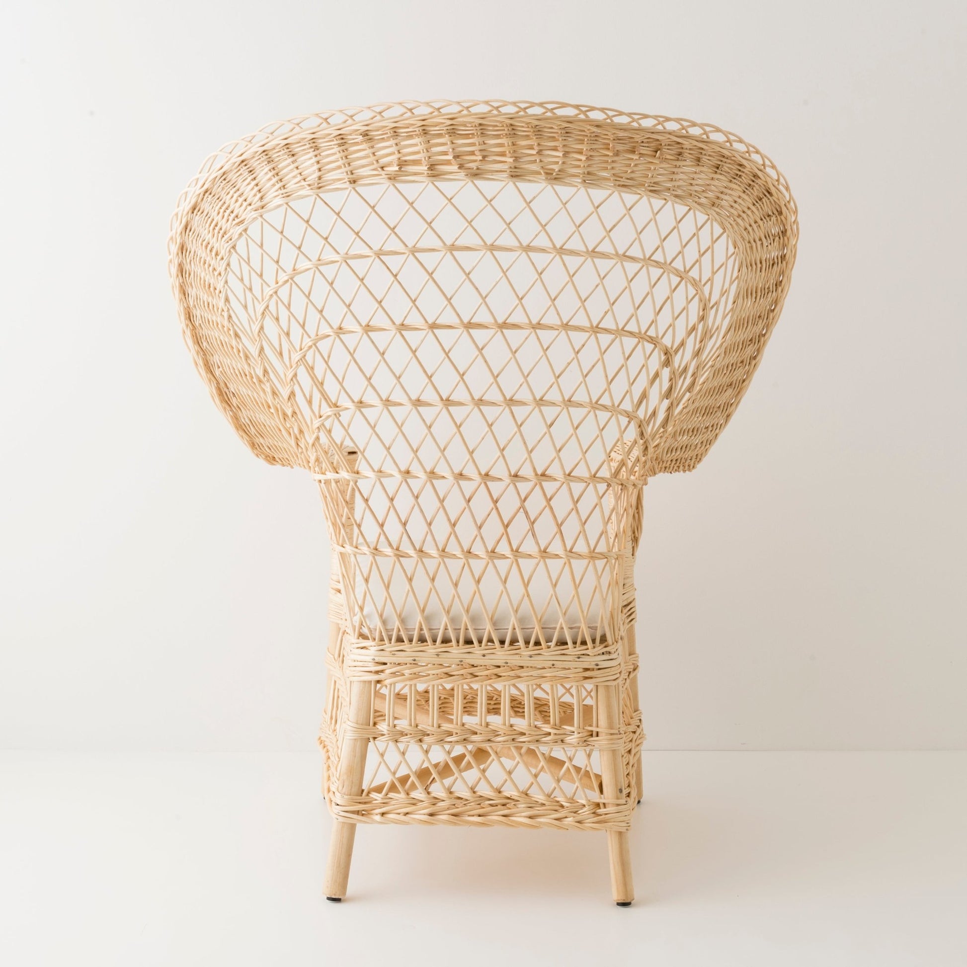 Fauteuil en osier EVENTAIL – KOK MAISON - La Maison MilanaiseEVENTAIL - 4naturelAvec coussin