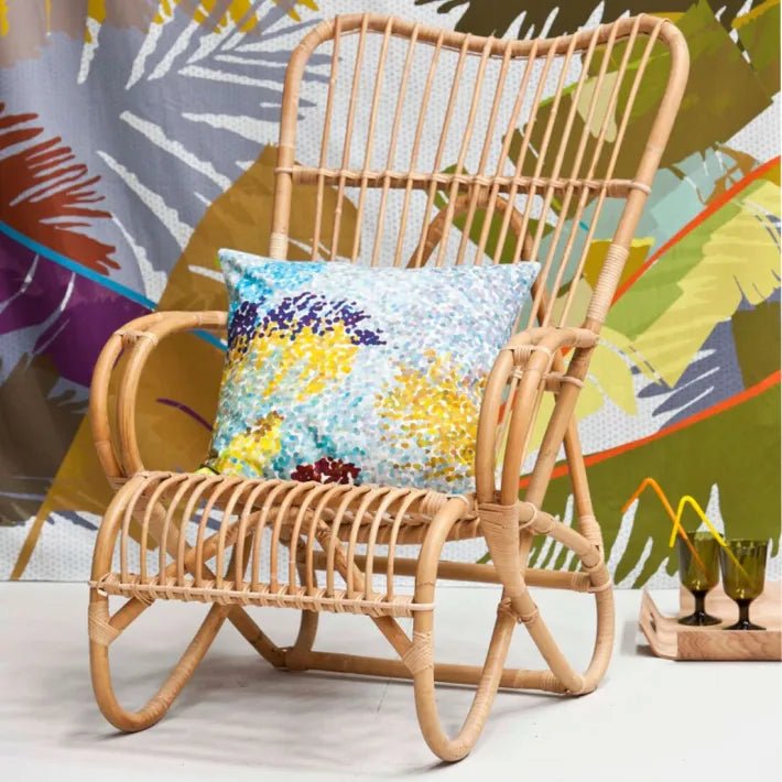 Fauteuil haut dossier en rotin naturel MARLENE – KOK MAISON - La Maison Milanaise629 - 1