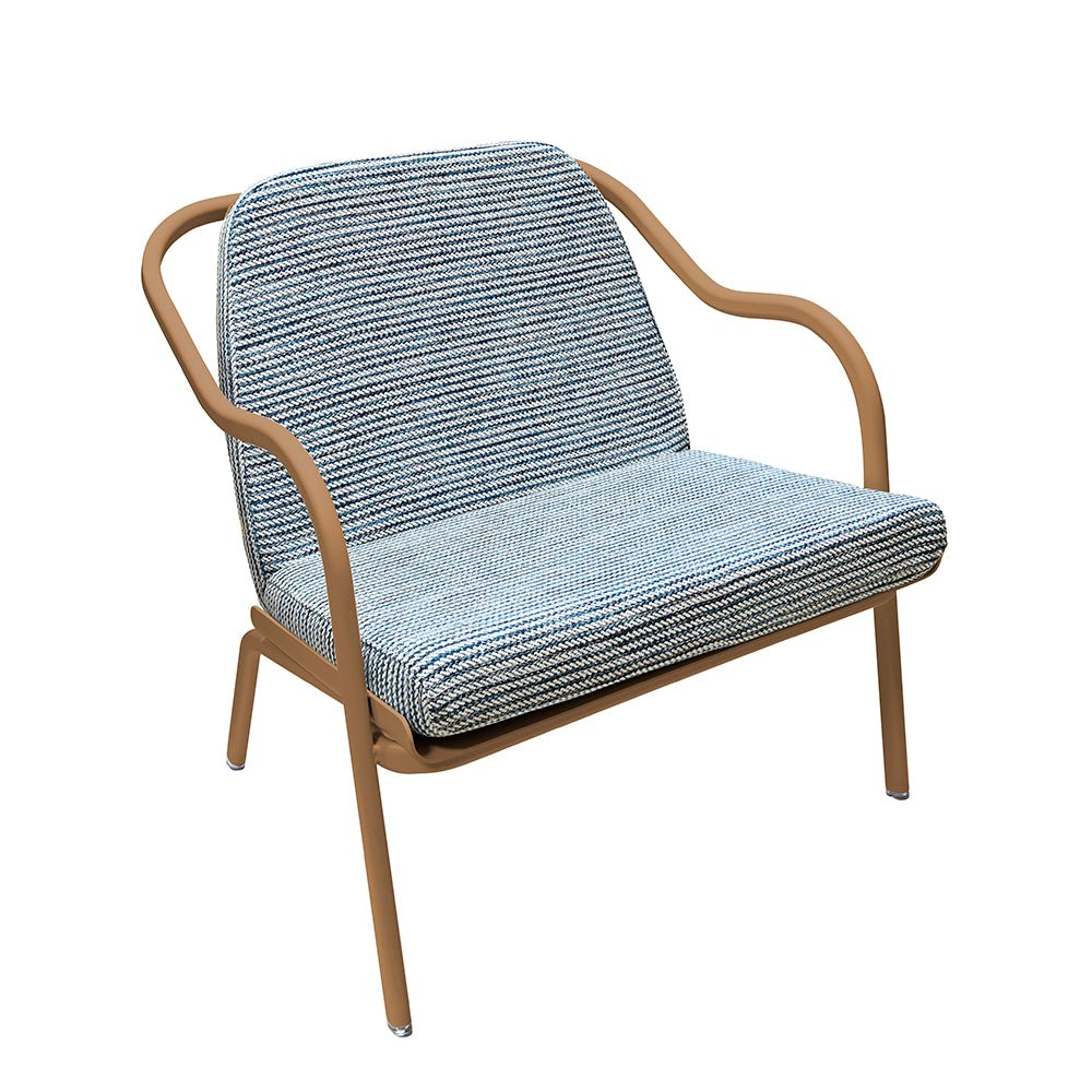 Fauteuil lounge design en aluminium et tissus bleu - ALLURE D'AZUR - La Maison Milanaise582018 - A27AmphoreAzur