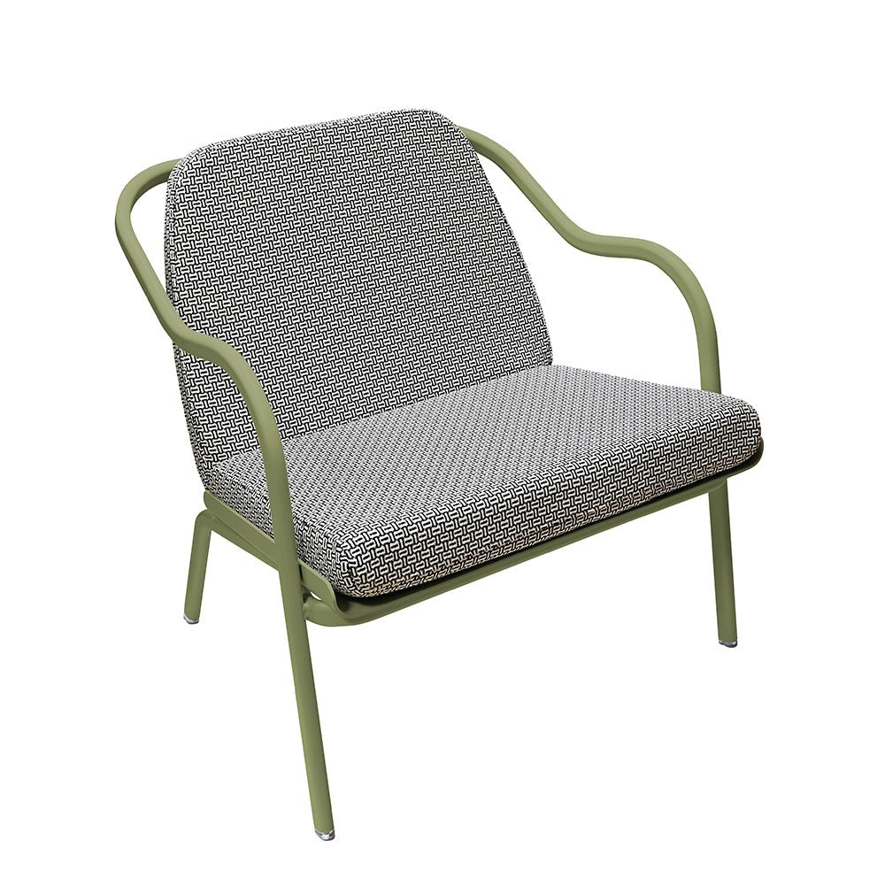 Fauteuil lounge design en aluminium et tissus écru - ALLURE D'AZUR - La Maison MilanaiseOlivierReglisse
