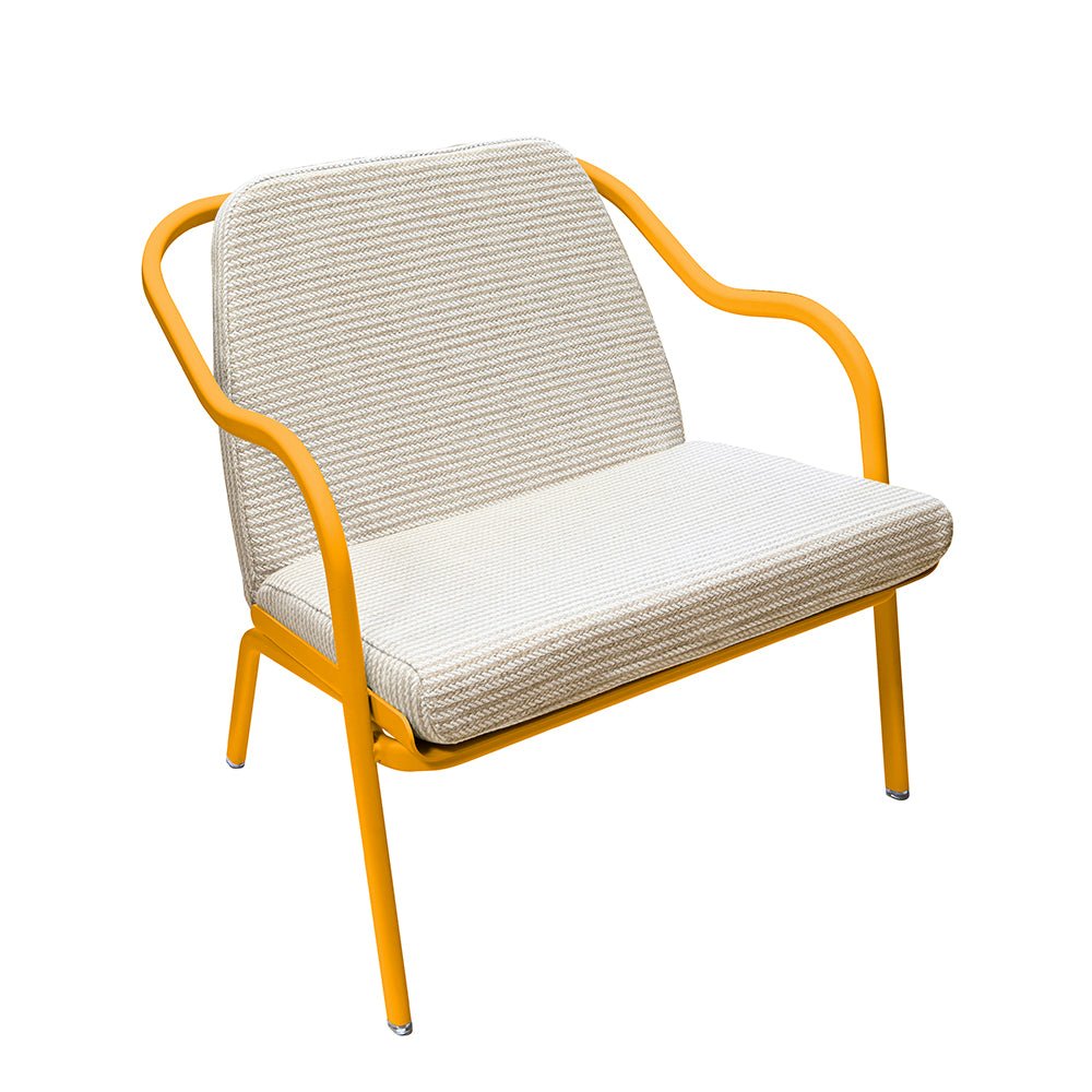 Fauteuil lounge design en aluminium et tissus écru - ALLURE D'AZUR - La Maison MilanaiseMimosaSable