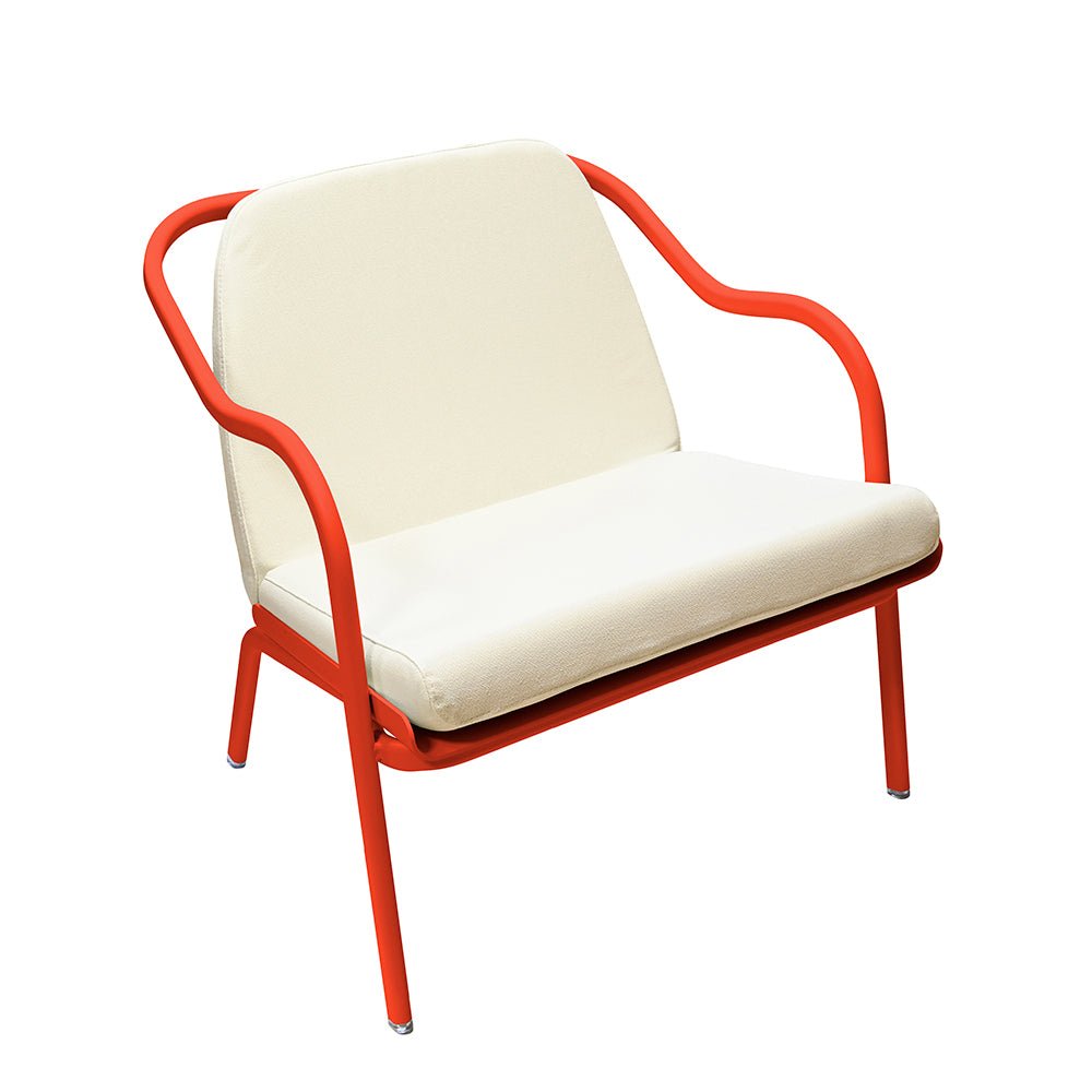 Fauteuil lounge design en aluminium et tissus écru - ALLURE D'AZUR - La Maison MilanaiseEtoile de merEcru Toile
