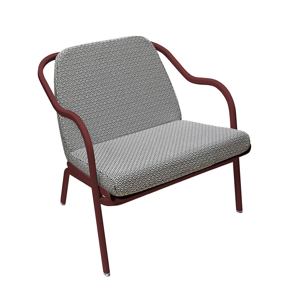 Fauteuil lounge design en aluminium et tissus vert - ALLURE D'AZUR - La Maison MilanaiseBordeauxReglisse