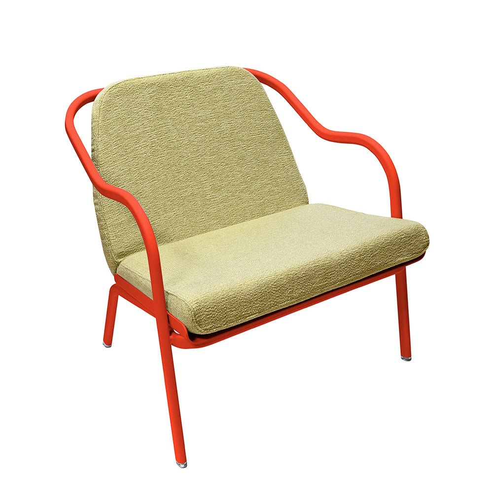 Fauteuil lounge design en aluminium et tissus vert - ALLURE D'AZUR - La Maison MilanaiseEtoile de merTilleul Chenille