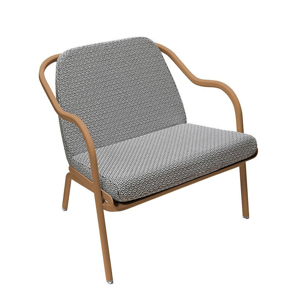 Fauteuil lounge design en aluminium et tissus vert - ALLURE D'AZUR - La Maison MilanaiseAmphoreReglisse
