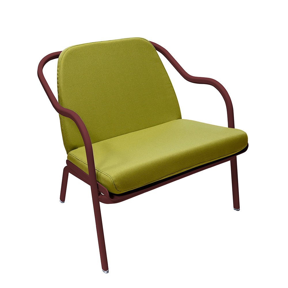 Fauteuil lounge design en aluminium et tissus vert - ALLURE D'AZUR - La Maison MilanaiseBordeauxTilleul Toile