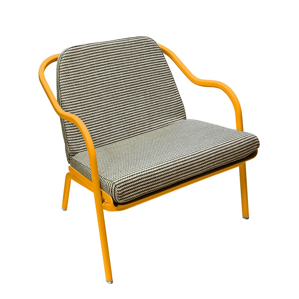 Fauteuil lounge design en aluminium et tissus vert - ALLURE D'AZUR - La Maison MilanaiseMimosaVeronese