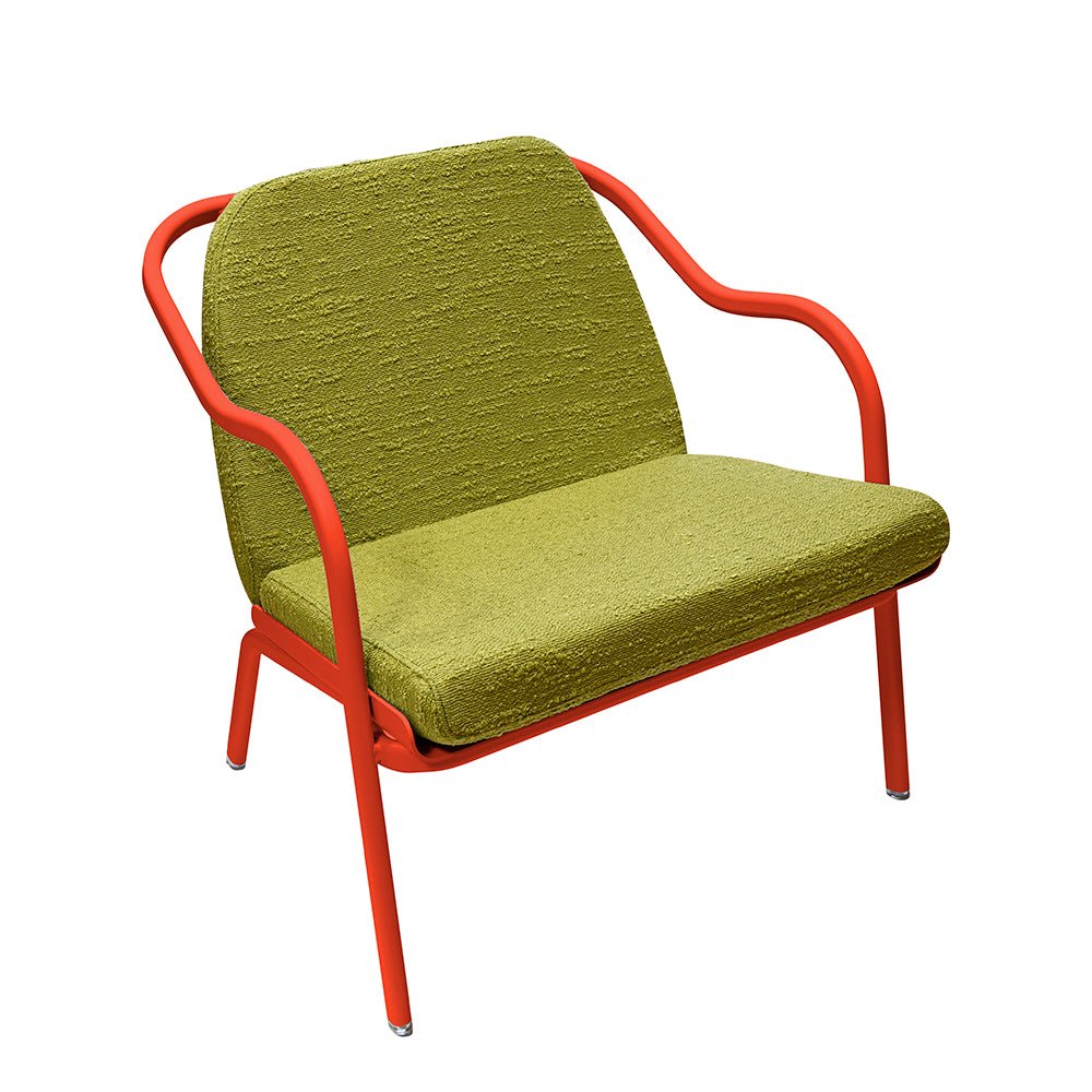 Fauteuil lounge design en aluminium et tissus vert - ALLURE D'AZUR - La Maison MilanaiseEtoile de merTilleul Bouclé